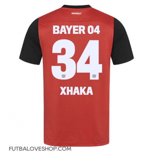 Dres Bayer Leverkusen Granit Xhaka #34 Domáci 2024-25 Krátky Rukáv